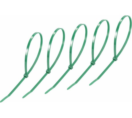 Нейлоновая кабельная стяжка REXANT 300x4,8мм, зеленая 25 шт/уп 07-0303-25