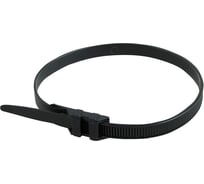 Нейлоновая стяжка для СИП с горизонтальным замком REXANT 350x9,0мм, черная 100 шт 07-0359