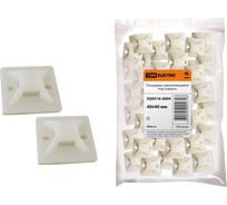 Площадка под стяжку TDM ELECTRIC (хомут) самоклеющаяся 40х40 100 штук SQ0516-0004