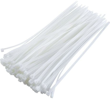 Нейлоновая стяжка-хомут Elematic белая, 390x4,5 мм, 100 шт. 5218