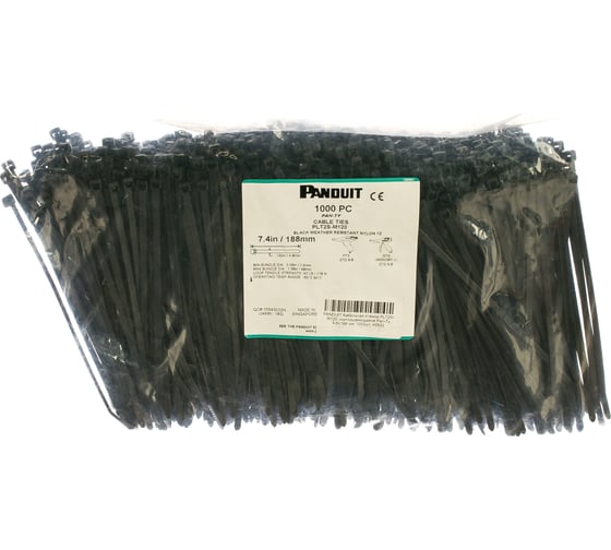 Кабельная стяжка PANDUIT PLT2S-M120 неоткрывающаяся Pan-Ty 4.8x188 мм 1000шт. 40833