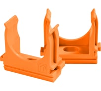 Крепёж-клипса для труб Промрукав АБС-пластик оранжевая д25 в малой упаковке 10 шт PR13.0068