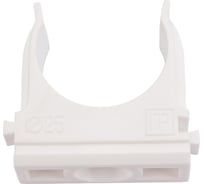 Крепеж-клипса для труб Промрукав полистирол белая д25 PR.02725б