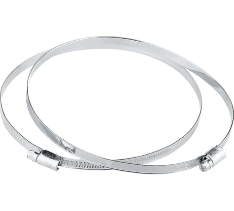 Обжимной хомут MasterProf 9 мм, оцинкованный, 140-160 мм, 2 шт. ИС.140972.2