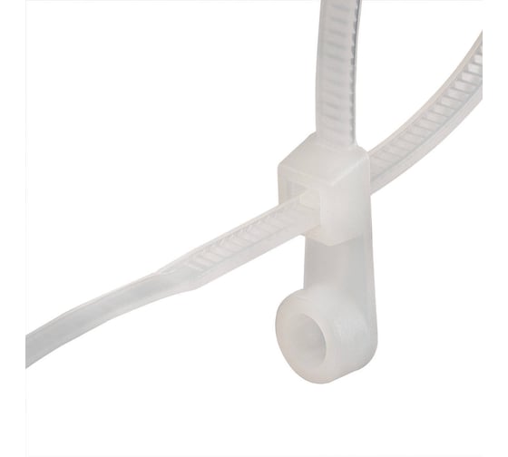 Нейлоновая стяжка Fortisflex КСО 5x300 мм, белый, 100 шт. 90334