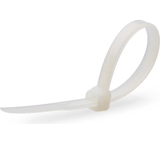 Нейлоновые стяжки Fortisflex КСС 5x160 мм, белый, 100 шт. 89895