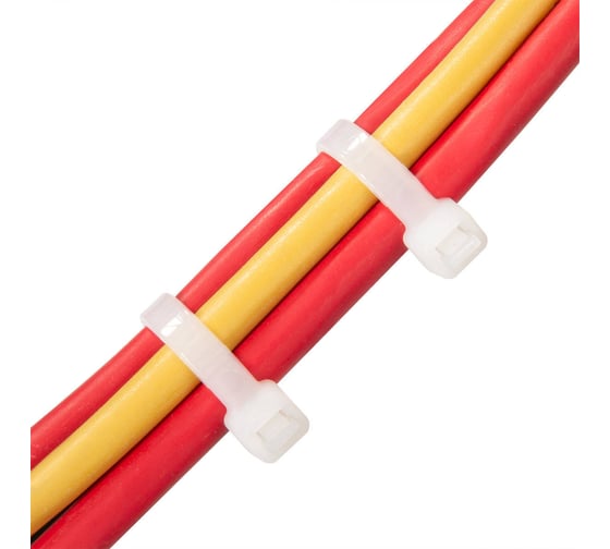 Нейлоновые стяжки Fortisflex КСС NORD 9x500 мм, белый, 100 шт. 89938