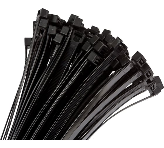 Нейлоновые стяжки Fortisflex КСС 9x500 мм, черный, 100 шт. 89909