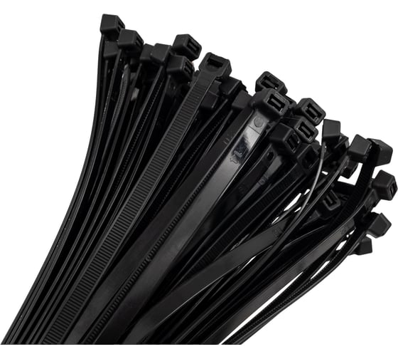 Нейлоновые стяжки Fortisflex НСС EasyFix 8x450 мм, черный, 100 шт. 89927 1