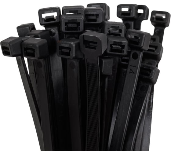 Нейлоновые стяжки Fortisflex КСС 8x610 мм, черный, 100 шт. 89906