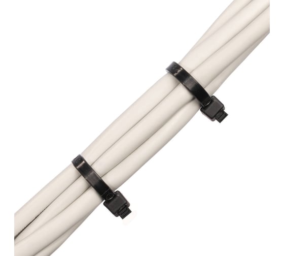Нейлоновые стяжки Fortisflex КСС NORD 8x450 мм, черный, 100 шт. 89945