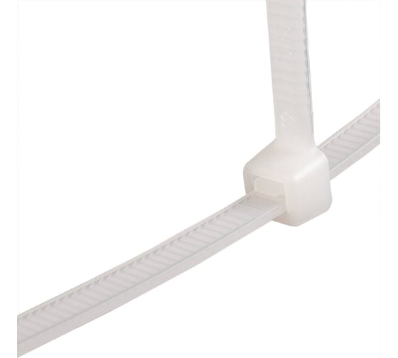 Нейлоновые стяжки Fortisflex НСС EasyFix 4x100 мм, белый, 100 шт. 89914