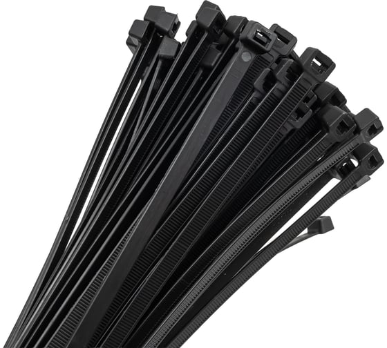 Нейлоновые стяжки Fortisflex КСС 8x750 мм, черный, 100 шт. 89907