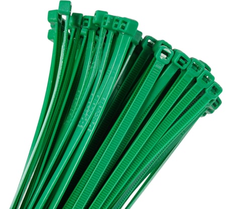 Нейлоновая стяжка Fortisflex КСС 5x400 мм, зеленый, 100 шт. 90331
