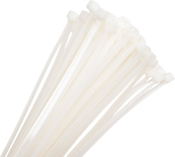 Нейлоновые стяжки Fortisflex КСС 3x250 мм, белый, 100 шт. 89893