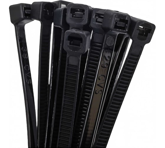 Нейлоновые стяжки Fortisflex НСС EasyFix 5x160 мм, черный, 100 шт. 89925