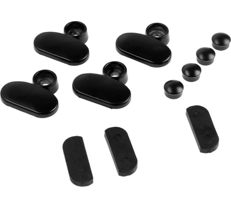 Зеркалодержатель ТУНДРА арт.2025, без сверления, цвет черный 9714576