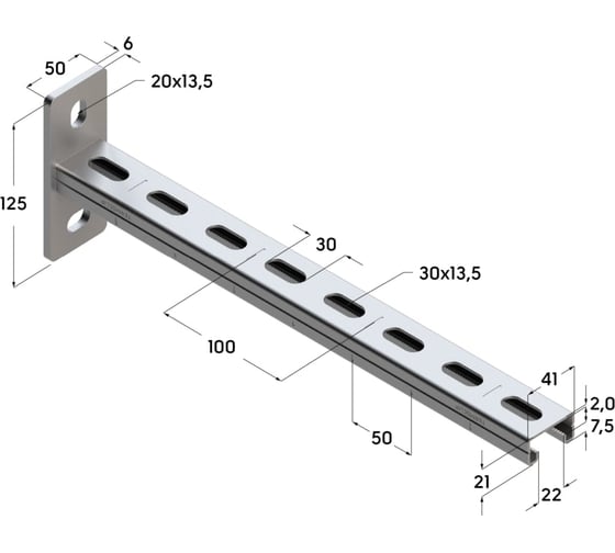 Консоль Termoclip 41x21x2,0-300 9371002