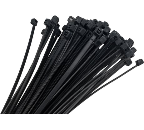 Хомут-стяжки ленточные Мир Хомутов 3,6х300 мм, черные, 100 шт. MX/1/6