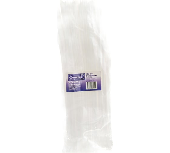 Нейлоновый хомут General Lighting Systems GNC-36-300-W, 3,6x300 мм, 100 шт. белый 1 150 475307