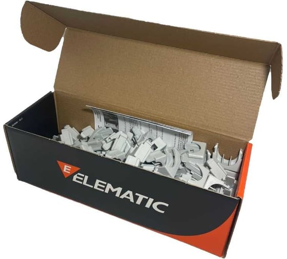 Пластиковый фиксатор для полипропиленовых труб ELEMATIC ECAV 25 d=20-25 мм, 50 шт. 13501025