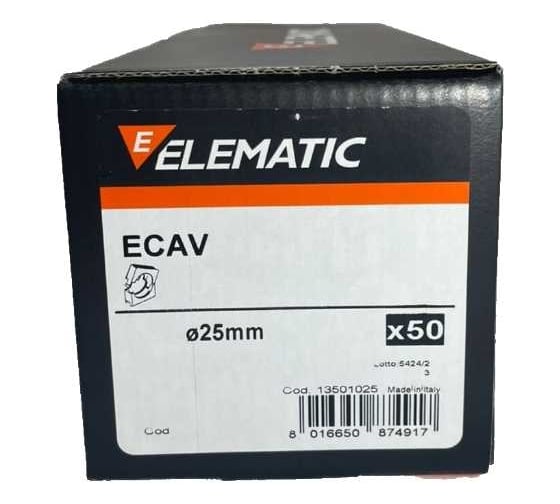 Пластиковый фиксатор для полипропиленовых труб ELEMATIC ECAV 25 d=20-25 мм, 50 шт. 13501025