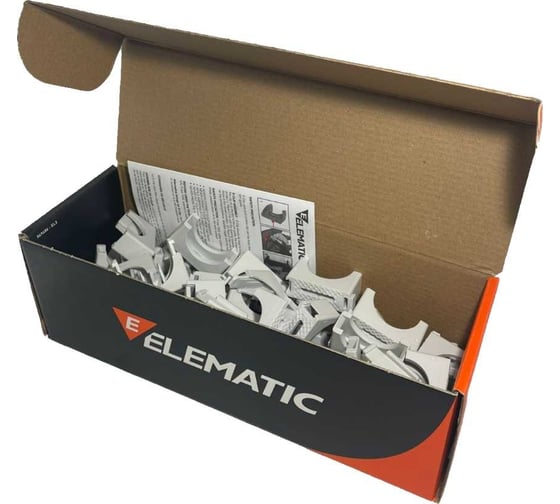 Пластиковый фиксатор для полипропиленовых труб ELEMATIC ECAV 32 d=25-32 мм, 25 шт. 13501032