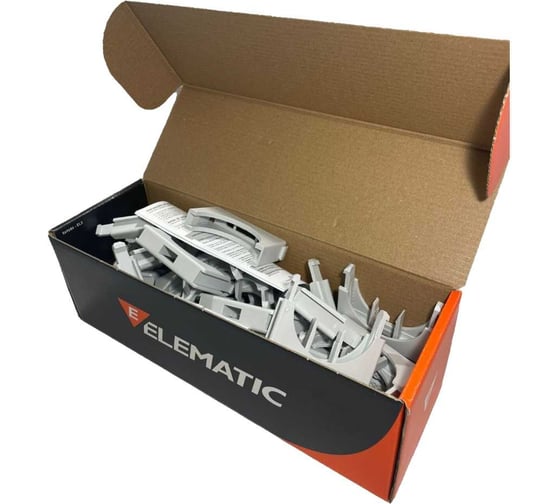 Пластиковый фиксатор для полипропиленовых труб ELEMATIC ECAV 50 d=40-60 мм, 15 шт. 13501050