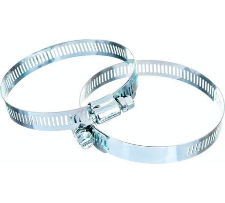 Хомуты Зубр ЭКСПЕРТ оцинкованные просечная лента 12мм 65-89мм 2 шт 37805-065-89-2