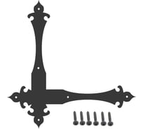 Накладка-уголок Левша Black Prince декоративный, 250x250 мм, №5, черный У1-5200.Ч