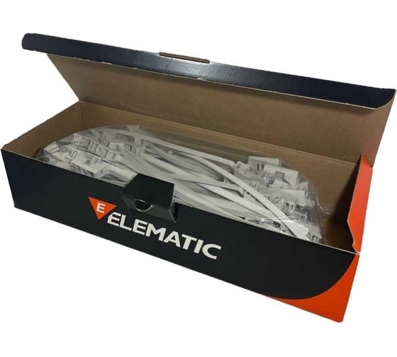 Хомут-стяжка пластиковый серый с фиксатором под саморез Elematic ELEFIX 280x40-63 565961