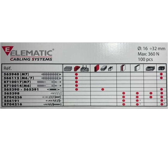 Хомут-стяжка пластиковый серый с фиксатором под саморез Elematic ELEFIX 180x16-32 565958