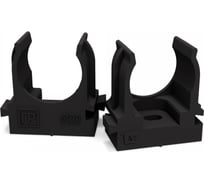 Крепеж-клипса для труб для прямого монтажа Промрукав черная в гофроящике, d20 мм, 1200 шт. PR13.0456