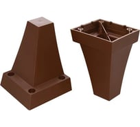 Опора мебельная ROYKA Т-1, цвет Орех, 80 шт. АН 500-47