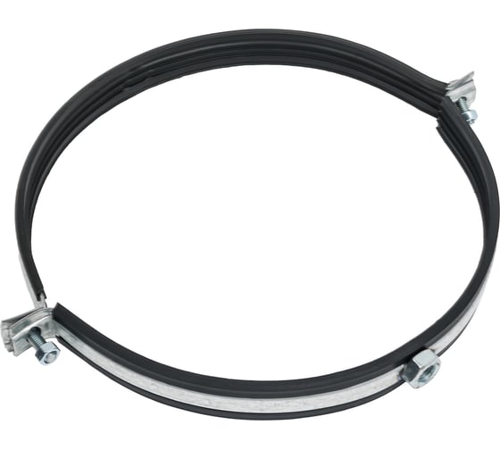 Хомут оцинкованный с резиновым уплотнителем Terma 216-225 мм, (8) с гайкой М10 24048 28781