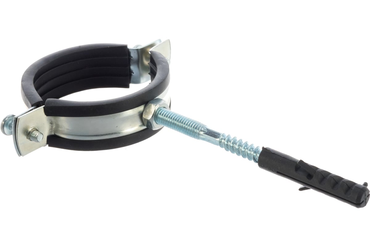 Металлорезиновый хомут с дюбелем и шурупом СТМ 2 60-64 мм CHSR0002 ...