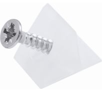 Фиксатор задней стенки AKS ДВП с шурупом 3.5x20, белый пластик, 100 шт. 68254