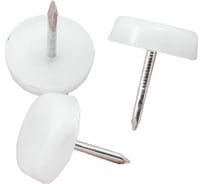 Подпятник с гвоздём AKS одинарный, белый, 20 шт. 78445