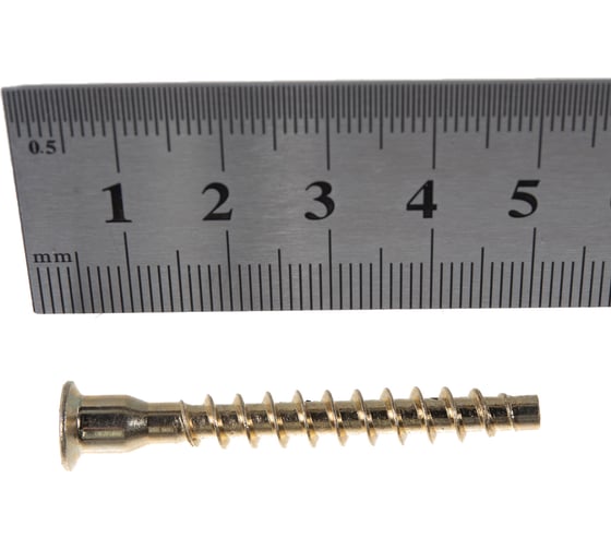 Шурупная стяжка Element 6,3x50 HEX латунирован. 15 шт 271910