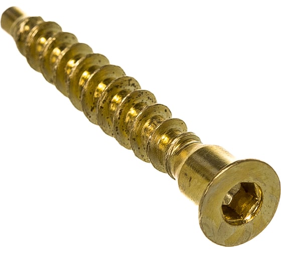 Шурупная стяжка Element 7,0x50 HEX латунирован. 50 шт 307520