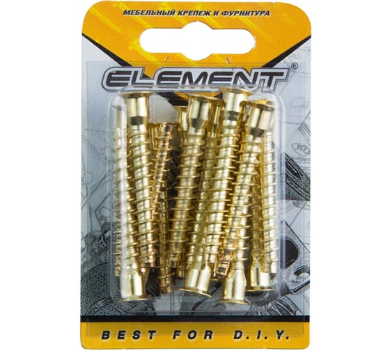 Шурупная стяжка Element 7,0x50 PZ латунирован. 15 шт 271940