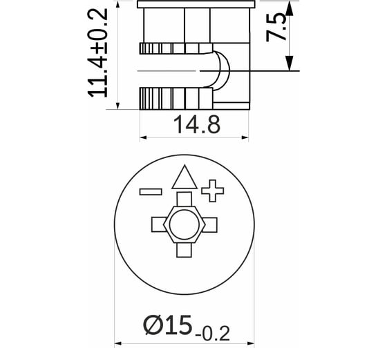 Эксцентрик AKS D=15 мм, 1000 шт. в упаковке 58298