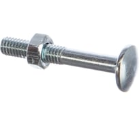 Мебельный болт с усом Element DIN 607 6x40 с гайкой, белый цинк 8 шт 244430
