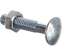 Мебельный болт с усом Element DIN 607 6x30 с гайкой, белый цинк 10 шт 244420