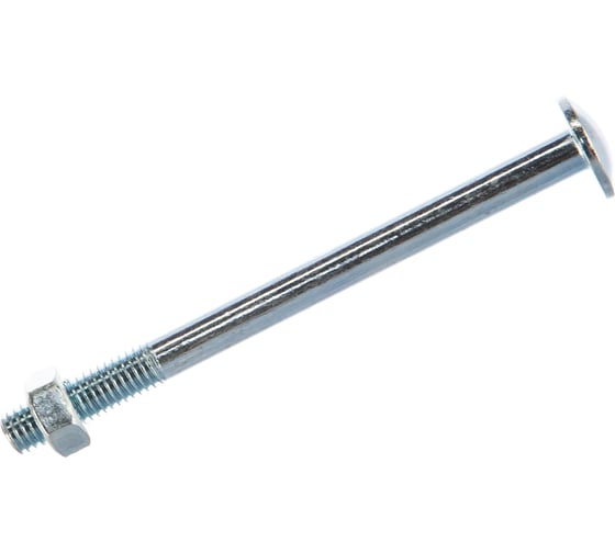 Мебельный болт с усом Element DIN 607 8x100 с гайкой, белый цинк 2 шт 244500 1