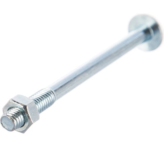 Мебельный болт с усом Element DIN 607 8x100 с гайкой, белый цинк 2 шт 244500