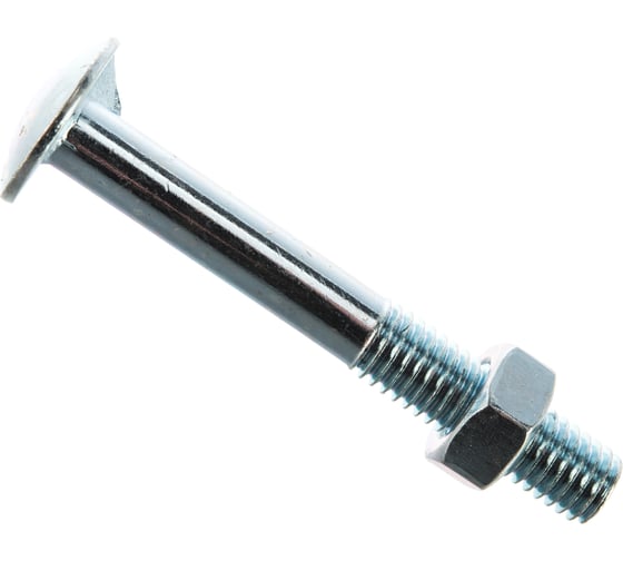 Мебельный болт с усом Element DIN 607 8x60 с гайкой, белый цинк 3 шт 244460
