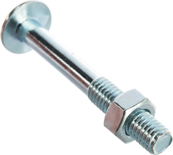 Мебельный болт с усом Element DIN 607 8x60 с гайкой, белый цинк 3 шт 244460