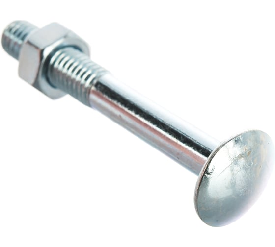 Мебельный болт с усом Element DIN 607 8x60 с гайкой, белый цинк 3 шт 244460