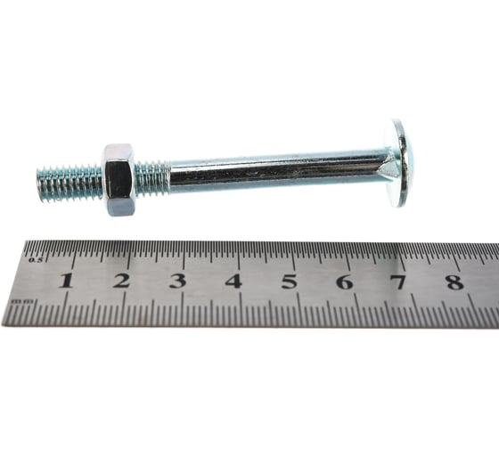 Мебельный болт с усом Element DIN 607 8x70 с гайкой, белый цинк 3 шт 244470